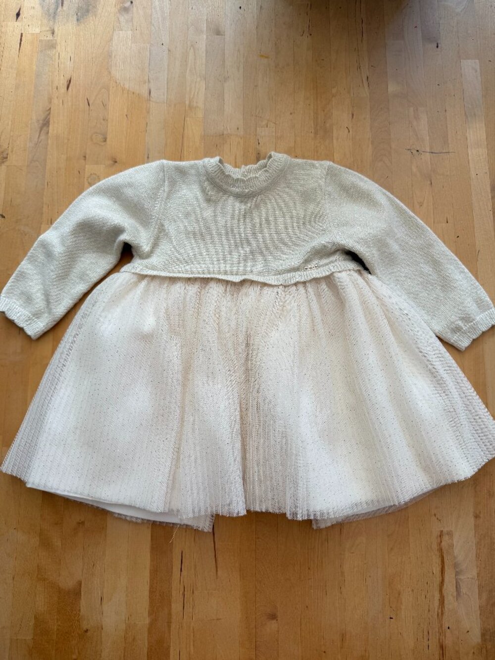 MAYORAL Boutique 12 month sweater dress with sparkles/layers/buttons